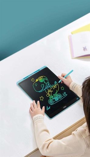 XO V02 LCD tablica do pisania 16" (Niebieski) – czuły na nacisk ekran, z przyciskiem kasowania