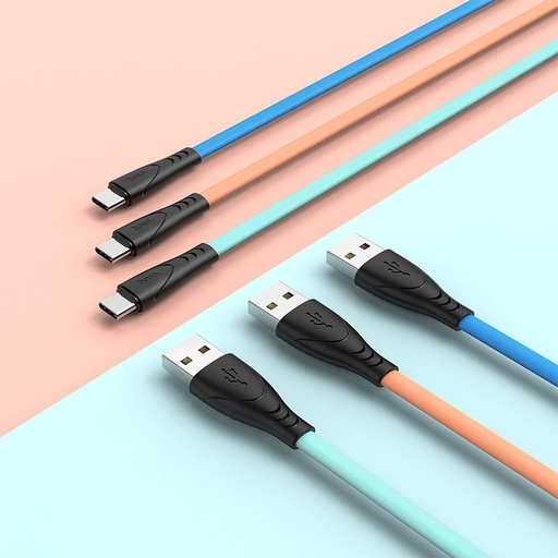 Hoco X42 type-C kabel, silikonowy, 1m, niebieski