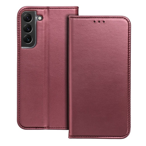 Samsung Galaxy S25 smart magneto magnetyczny etui z klapką (Bordowy)