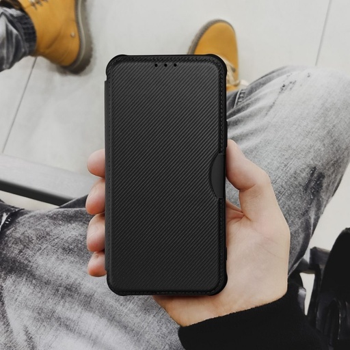 Samsung Galaxy S25 Ultra Razor magnetyczny wstrząsoodporny etui z klapką (Czarny)
