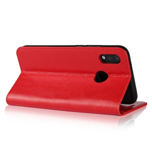 Huawei P20 Lite oryginalny skóra etui z klapką (Czerwony)
