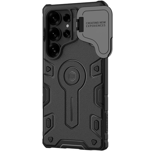 Samsung Galaxy S25 Ultra Nillkin Camshield Prop MagSafe etui na plecki (Czarny)