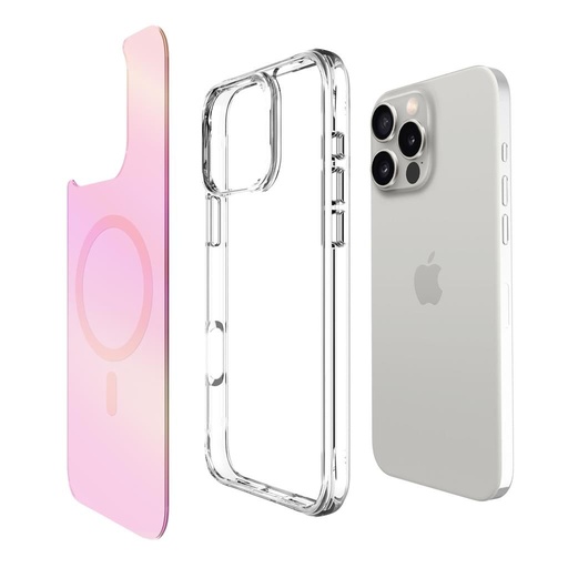 Apple iPhone 16 Pro TOKO Pure rainbow magsafe etui na plecki (Różowy)
