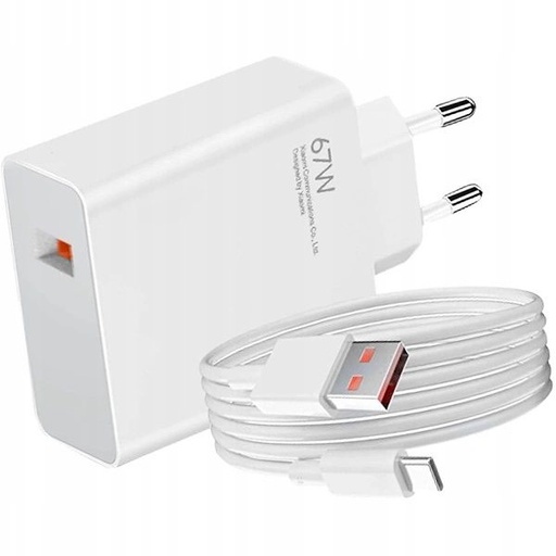 Xiaomi sieciowy ładowarka Type-C z kablem (Biały) - 67W - MDY-12-EH