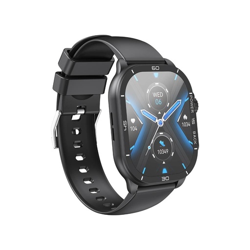 XO J12 smartwatch – AMOLED z wyświetlaczem, z funkcjami sportowymi, do odbierania połączeń odpowiedni (Czarny)