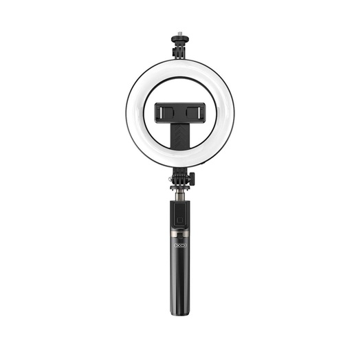 XO SS12 Bluetooth kijek do selfie (Czarny) – wbudowany światło, tripod funkcja, 95 cm, GoPro i inny z urządzeniami kompatybilny