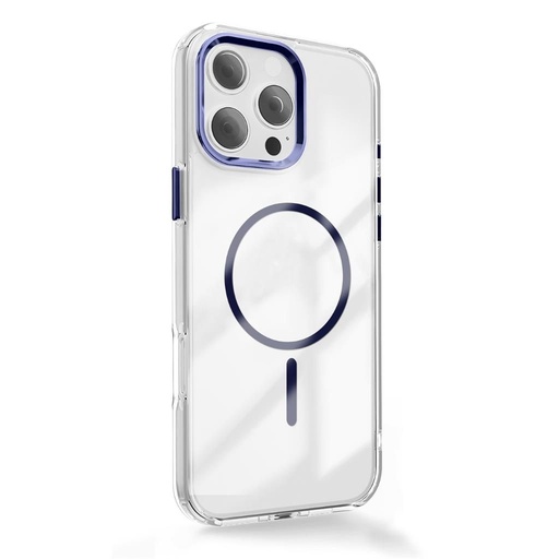 Apple iPhone 16e Przezroczysty thin MagSafe etui na plecki (Niebieski)