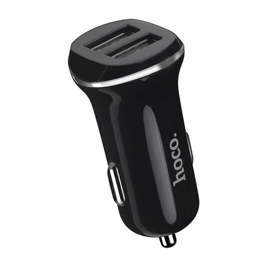 Hoco Z1 2.1A samochodowy ładowarka 2xUSB port, Czarny
