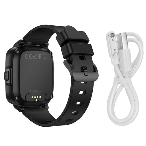 Hoco dziecięcy smartwatch z funkcją połączeń 4G (Czarny) - Y104