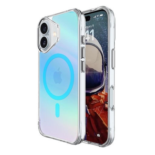 Apple iPhone 16 TOKO Pure rainbow magsafe etui na plecki (Niebieski)