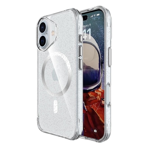 Apple iPhone 16 TOKO Pure Glitter MagSafe etui na plecki (Srebrny)