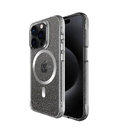 Apple iPhone 15 Pro Max TOKO Pure Glitter MagSafe etui na plecki (Srebrny)