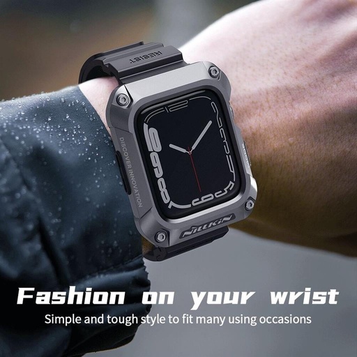 Apple Watch 4 44mm / Watch 5 44mm / Watch 6 44mm / Watch SE 44mm Hoco WS6 Shadow series etui (Czarny)