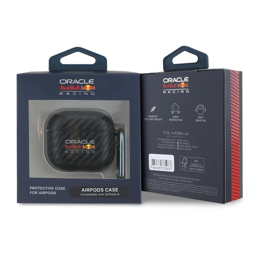 Apple AirPods 4 Czerwony Bull PU Carbon etui AirPods 4 (Czarny) - RBA4PUCAILK