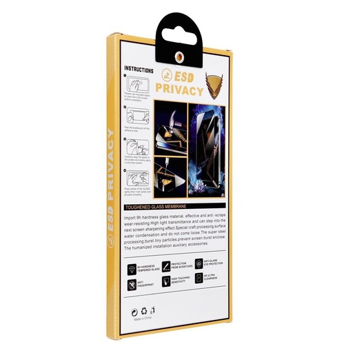 Xiaomi Redmi 15C OG Premium Privacy szkło hartowane (Przezroczysty, czarny z obramowaniem)