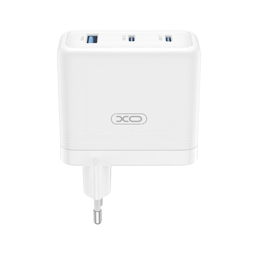 XO CE35 GaN ścienny ładowarka 100W 2x USB-C + 1x USB-A (Biały)