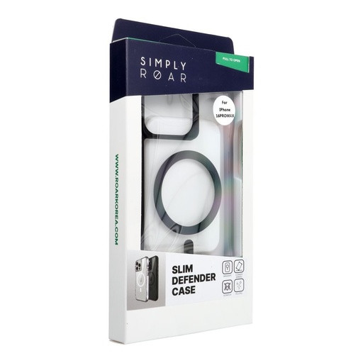 Apple iPhone 16 Pro Max ROAR Slim Defender MagSafe etui na plecki (Czarny)