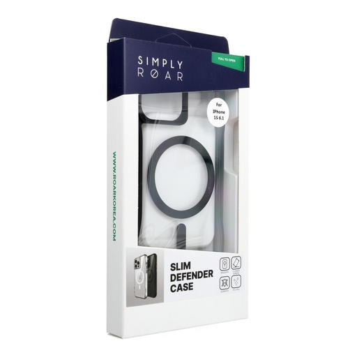 Apple iPhone 15 ROAR Slim Defender MagSafe etui na plecki (Czarny)