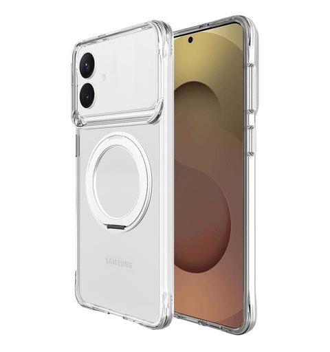 Samsung Galaxy S26 Plus TOKO Pure MagSafe 360 ring etui na plecki (Srebrny)