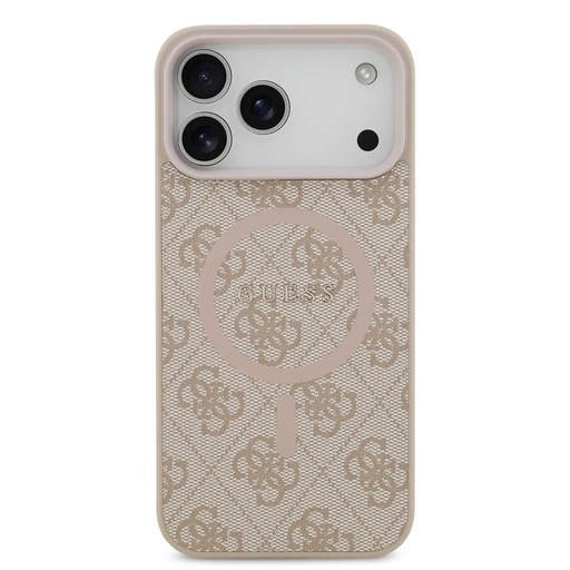Guess PU Leather 4G Colored Ring MagSafe iPhone 17 Pro Max (Różowy)