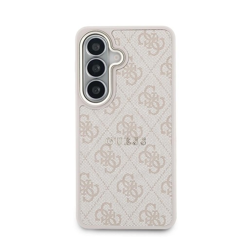 Guess PU Leather 4G Złoty Frame Magnetic Samsung Galaxy S26 (Różowy)