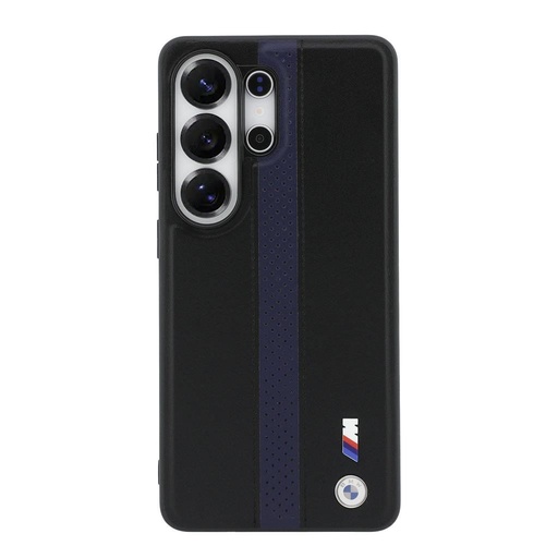 BMW M PU Leather Perforated Stripes and Metal Logo Magnetic Samsung Galaxy S26 Ultra (Niebieski)