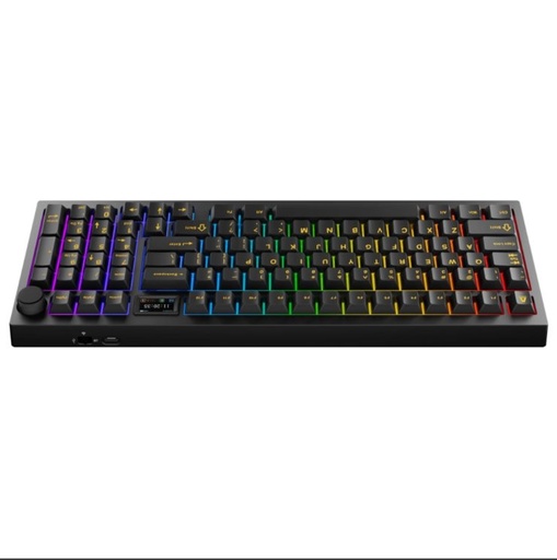 AVAX GM03 PRO 98% Gasket RGB Tri-mode mechaniczny klawiatura (Czarny) - Gateron żółty przełącznik, węgierski układ