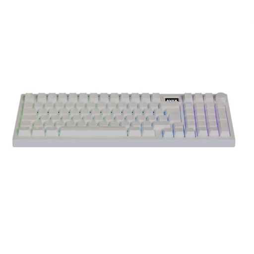 AVAX GM03 PRO 98% Gasket RGB Tri-mode mechaniczny klawiatura (Biały) - Gateron żółty przełącznik, węgierski układ
