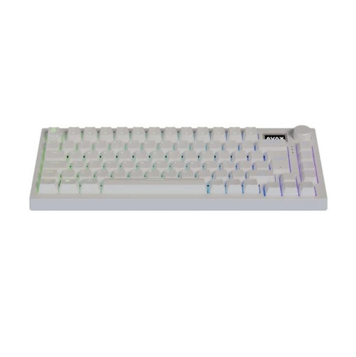 AVAX GM02 PRO 75% Gasket RGB Tri-mode mechaniczny klawiatura (Biały) - Gateron żółty przełącznik, węgierski układ