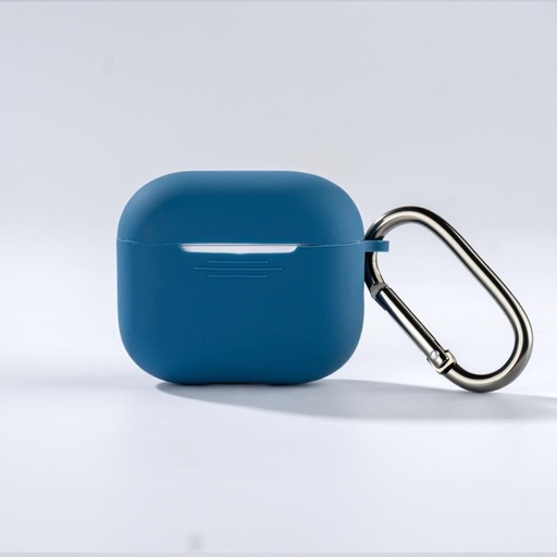 XO K16 silikonowy etui ochronne z haczykiem AirPods 4-hez (Niebieski)