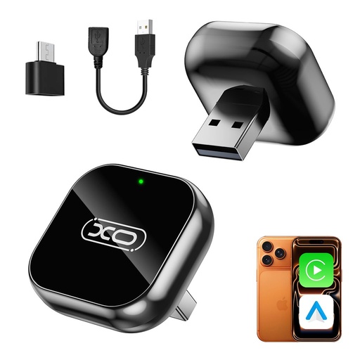 XO CZ026 mini CarPlay do lustrzenia ekranu samochód adapter (Czarny)