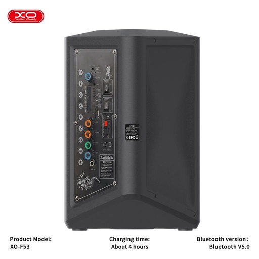 XO F53 8 colos RGB przenośny Bluetooth głośnik (Czarny) - 40W