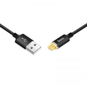 Hoco U28 1M magnetyczny microUSB kabel (magnetyczny końcówka ładująca), czarny