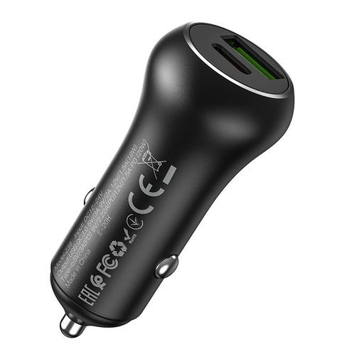 Hoco Z38 samochodowy szybka ładowarka (PD + QC ładowanie), QC 3.0, 38W, czarny