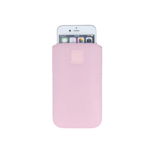 Uniwersalny rozmiar 6.4"-ig Slim Up Mono z uchwytem na palec etui (Różowy)
