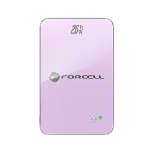 Forcell F-Energy SuperSlim F10K8 MagSafe 15W powerbank / powerbank (Fioletowy) - 10000 mAh