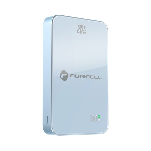 Forcell F-Energy SuperSlim F10K8 MagSafe 15W powerbank / powerbank (Niebieski) - 10000 mAh