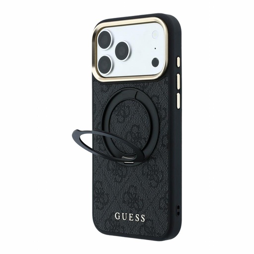 Apple iPhone 18 Pro Max Guess 4G Ring Stand MagSafe etui ochronne (Czarny) (GUHMP18X6PS4RSCLK)