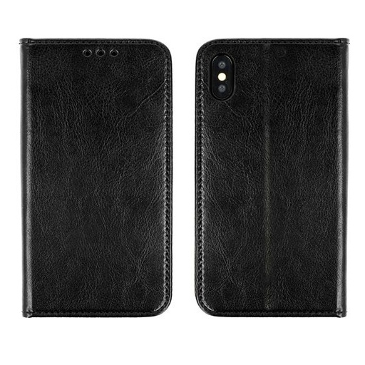 Huawei P20 oryginalny skóra etui z klapką (Czarny)