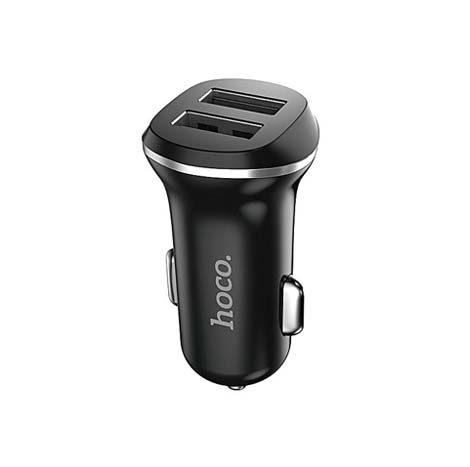 Hoco Z1 2.1A samochodowy ładowarka 2xUSB port, Czarny