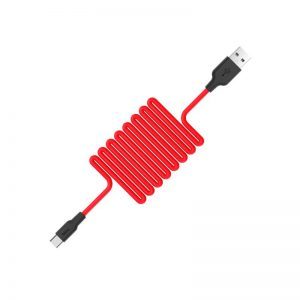 Hoco X21 type-C kabel (wytrzymały), 2A, silikonowy, 1m, czarny