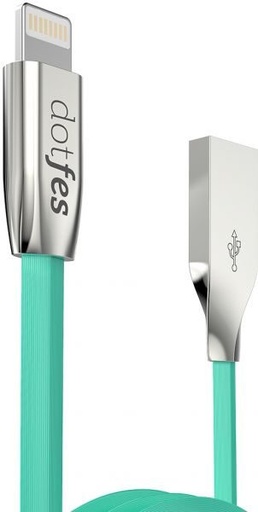 Dotfes A04 tkanina cynk stop lightning kabel, zielony