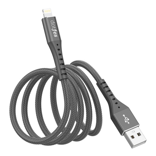Dotfes A08 hartowany lightning kabel, czarny