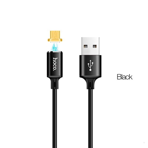 Hoco U28 1M magnetyczny microUSB kabel (magnetyczny końcówka ładująca), czarny