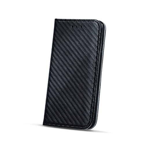 Huawei P10 Lite smart carbon magnetyczny etui z klapką, czarny