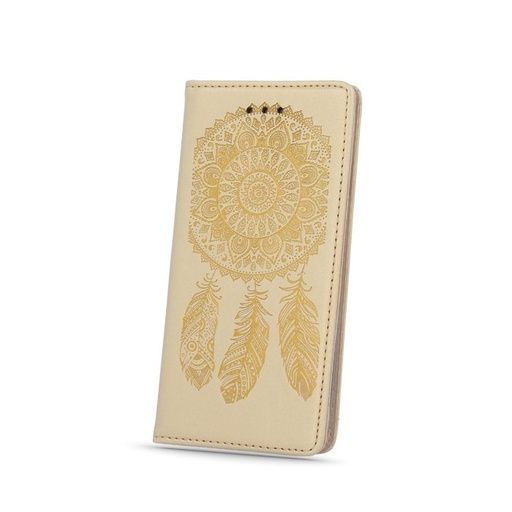Apple iPhone 6/ 6S smart stamp Dreamcatcher magnetyczny etui z klapką, złoty