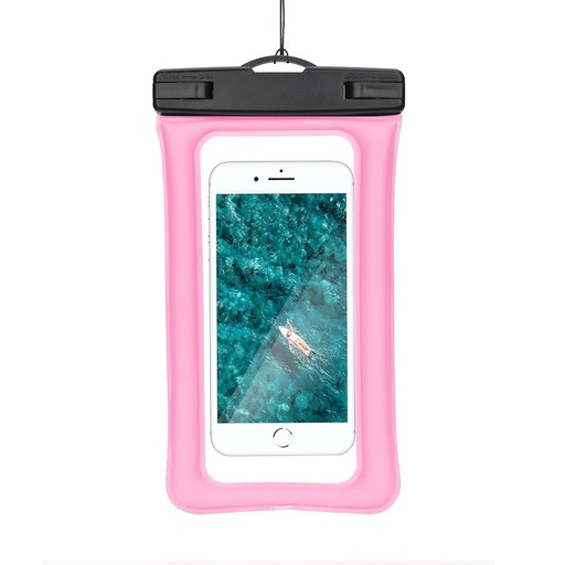 Uniwersalny rozmiar 70x160mm AIRBAG plastik z zamkiem wodoodporny etui (Różowy)
