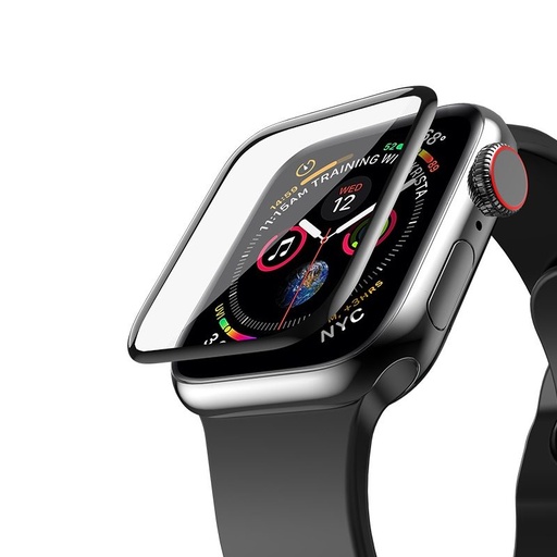 Apple Watch Series1/2/3/4/5(38/40mm) ochrona ekranu szkło, przezroczysty (czarny ramka)