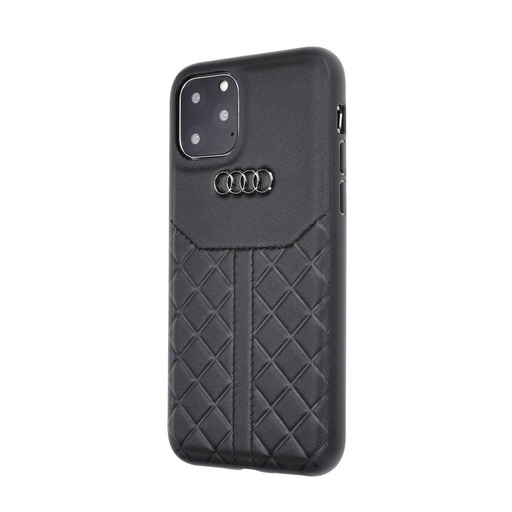 Apple iPhone 11 AUDI leather premium etui na plecki (Czarny) - AU-TPUPCIP11R-Q8/D1-BK