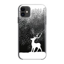 Apple iPhone 11 Winter szilikon hátlap tok (Reindeer (Átlátszó))